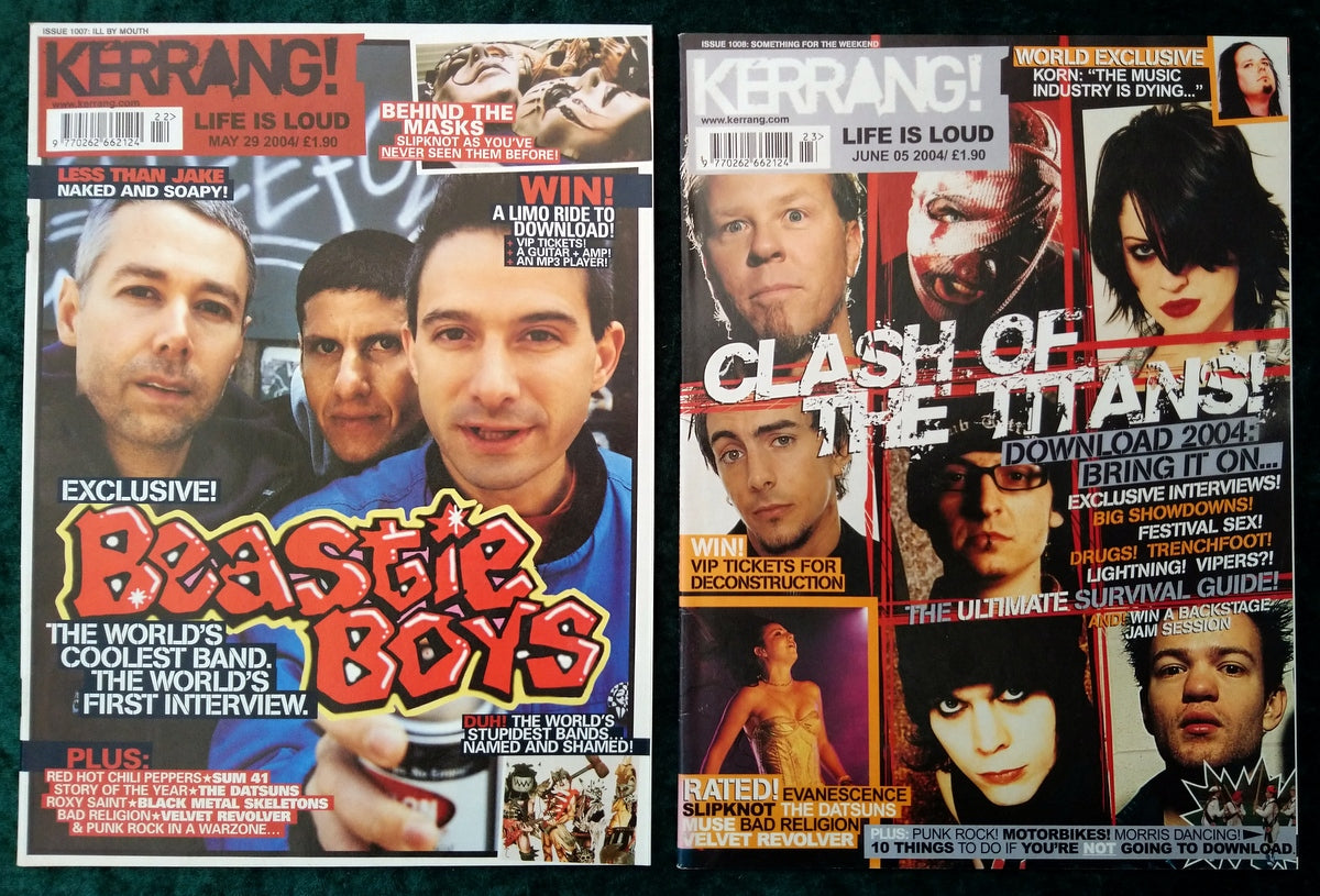 Kerrang! Rock and Metal Magazine. Collection of 10 from 2004 (MC163)