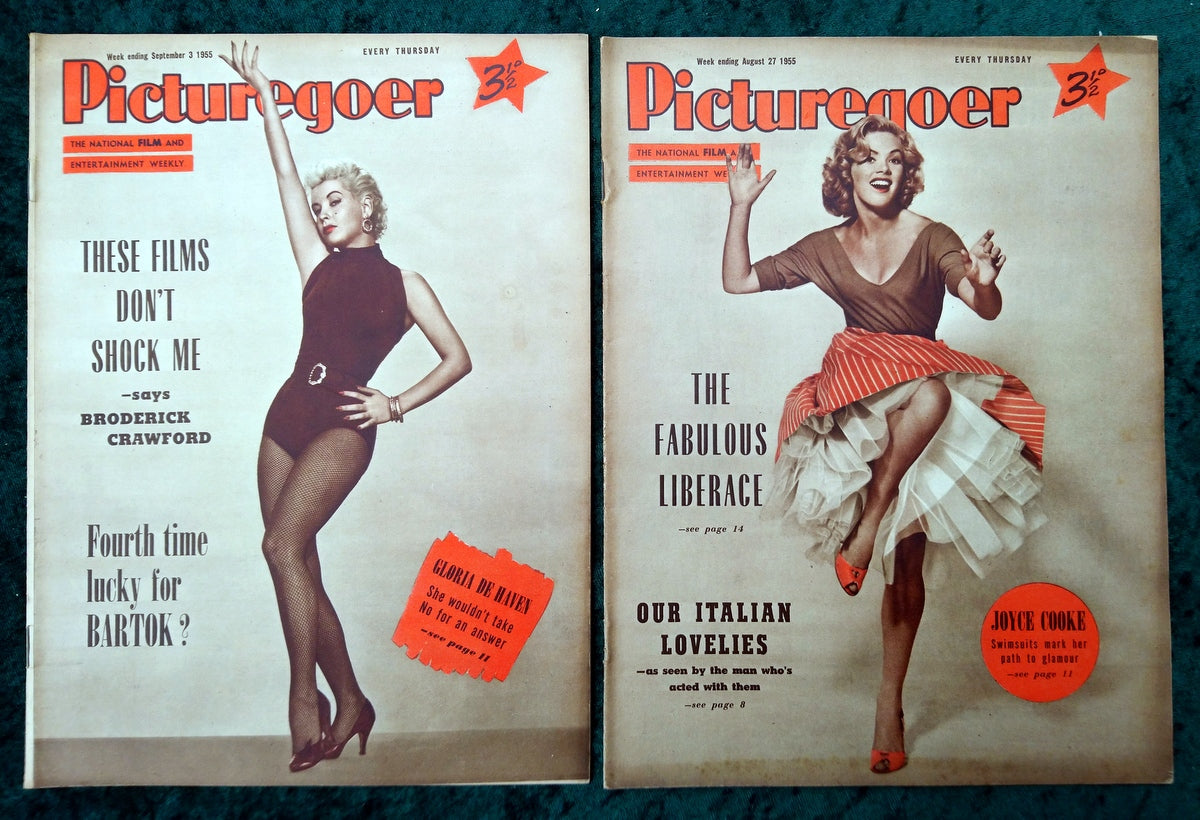 Picturegoer Magazine. Collection of 10 From 1955. (M489)