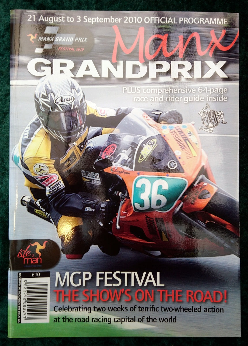 Manx Grand Prix 2010 Official Programme. (M275)