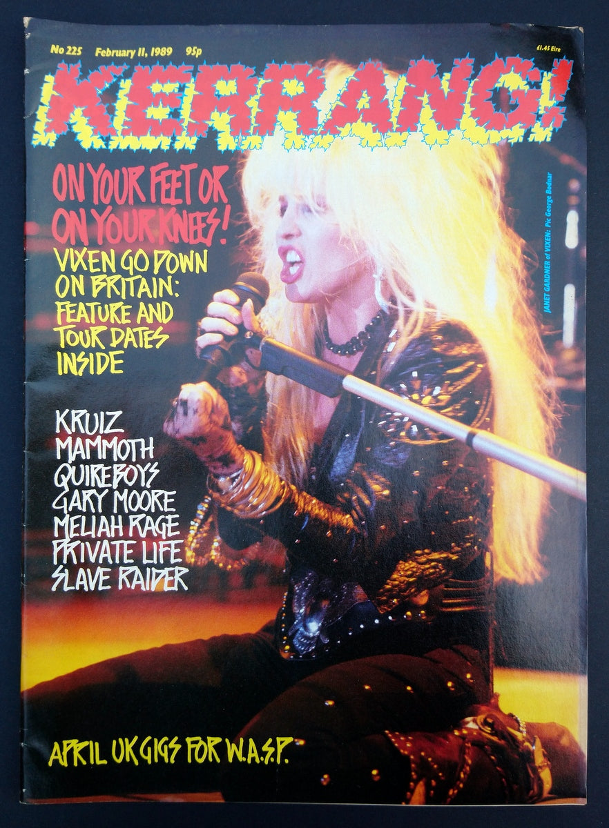 Kerrang Magazine No.225 Feb 11th 1989 On the Cover, Vixen. (M324)