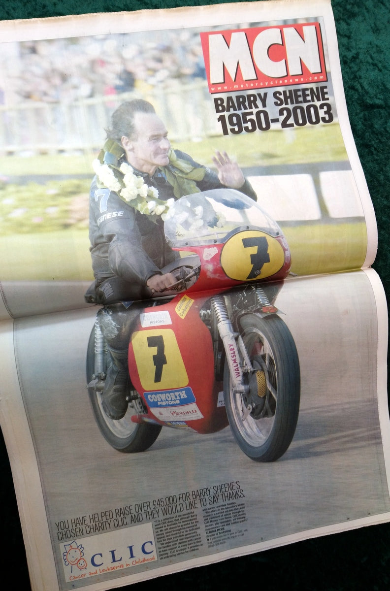 Motor Cycle News Paper. MCN March 10th 2004. Barry Sheene Tribute One Year On (XLM022)