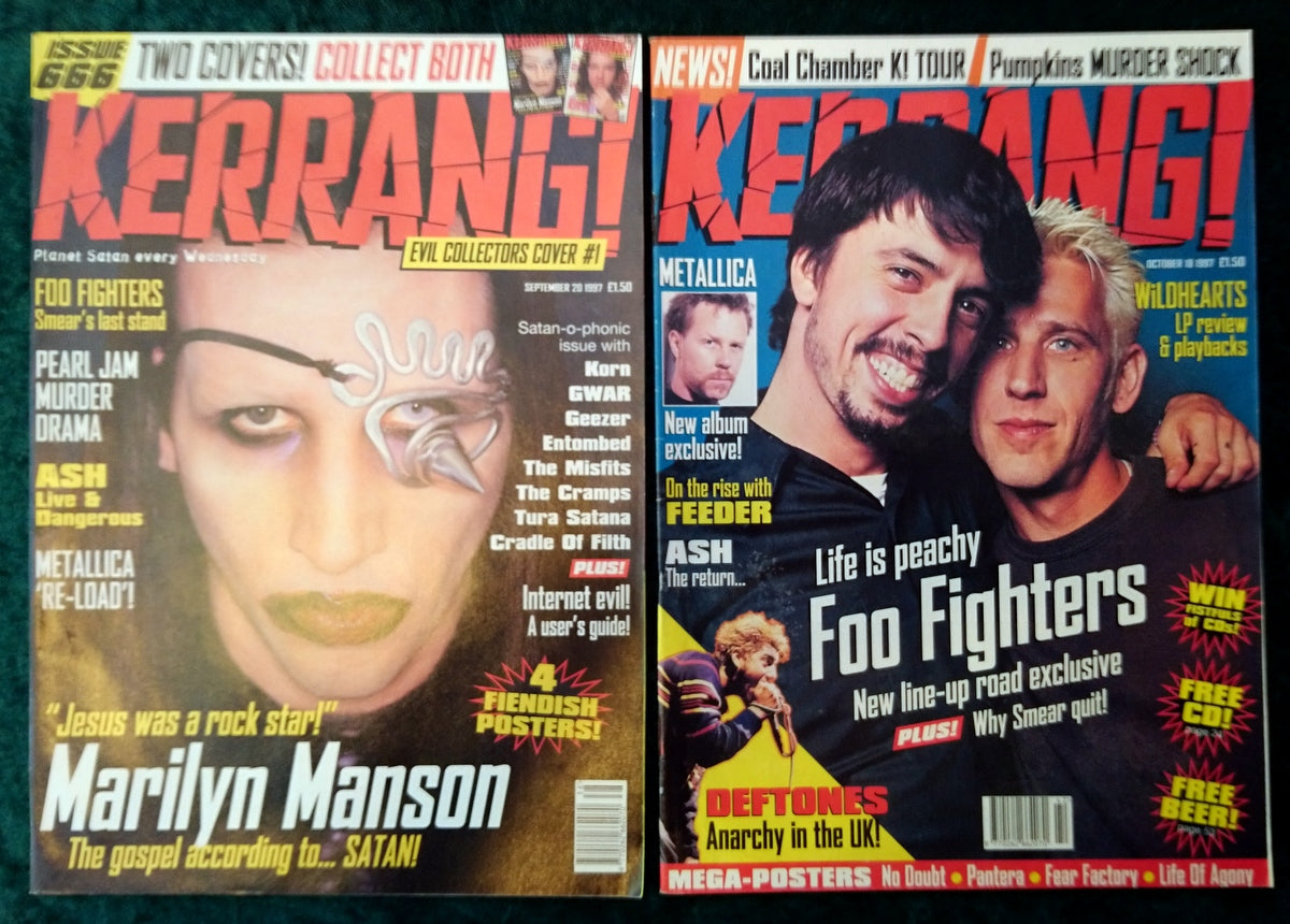 Kerrang! Rock and Metal Magazine. Collection of 10 from 1997-2000. (MC133)