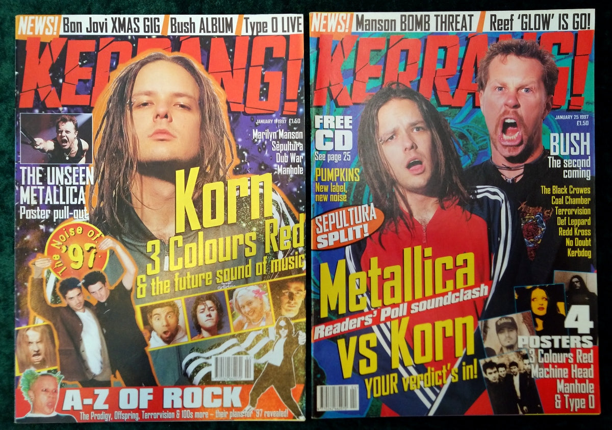 Kerrang! Rock and Metal Magazine. Collection of 10 from 1997. (MC134)