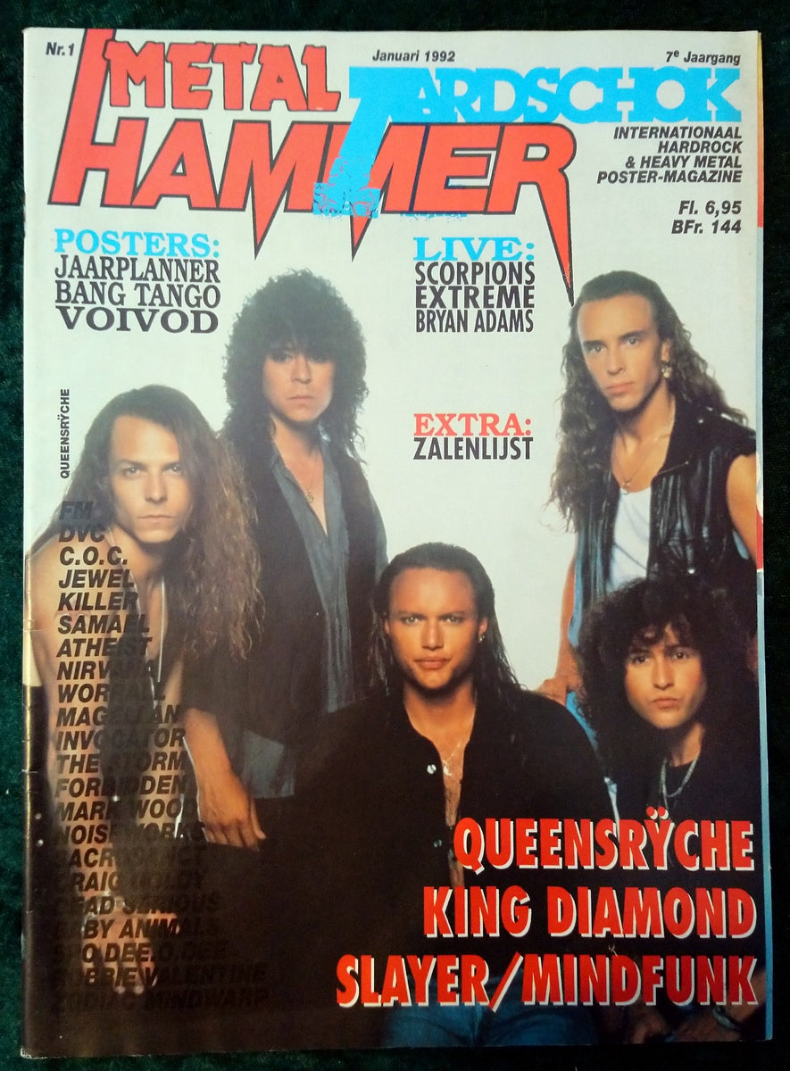 Metal Hammer & Aardschok Dutch Magazine Jan 1992. Queensryche Cover. (M382)