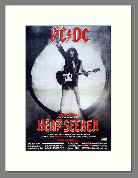 AC DC - Heat Seeker. Vintage Advert 1988 (ref AD18093)