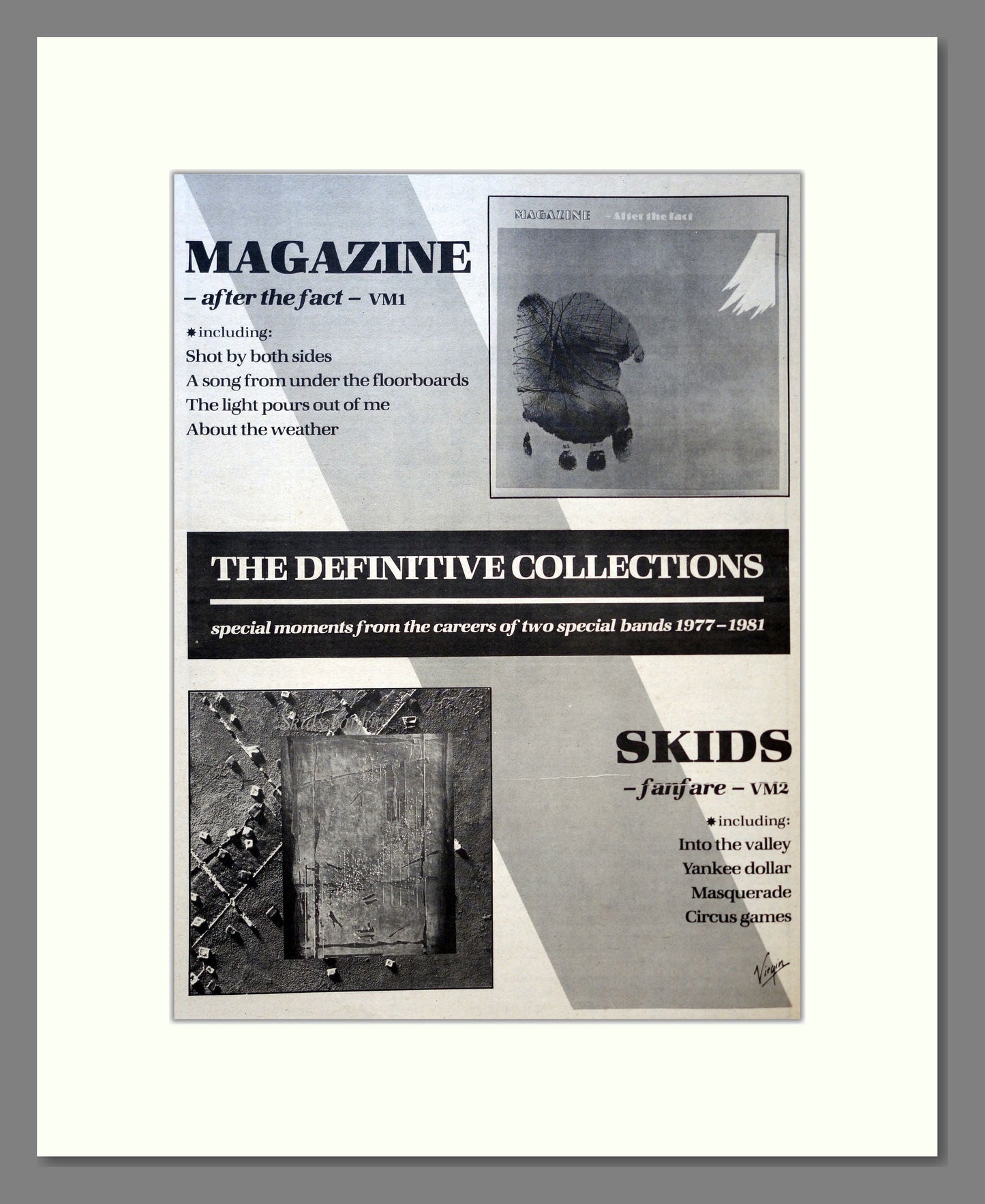 Magazine / Skids - Greatest Hits. Vintage Advert 1982 (ref AD18154)