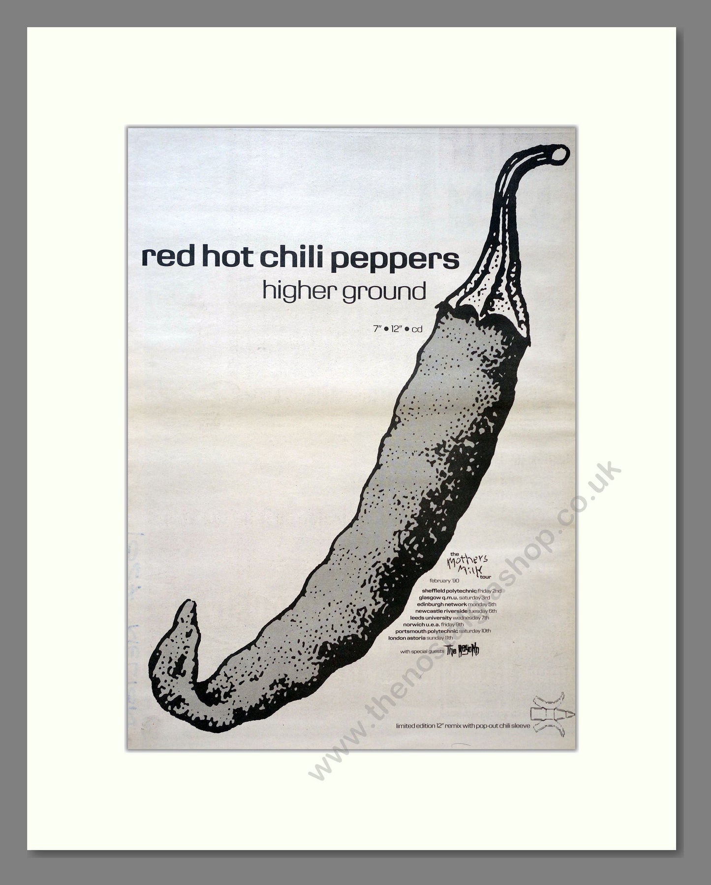 Red Hot Chili Peppers - Higher Ground. Vintage Advert 1990 (ref AD18242)