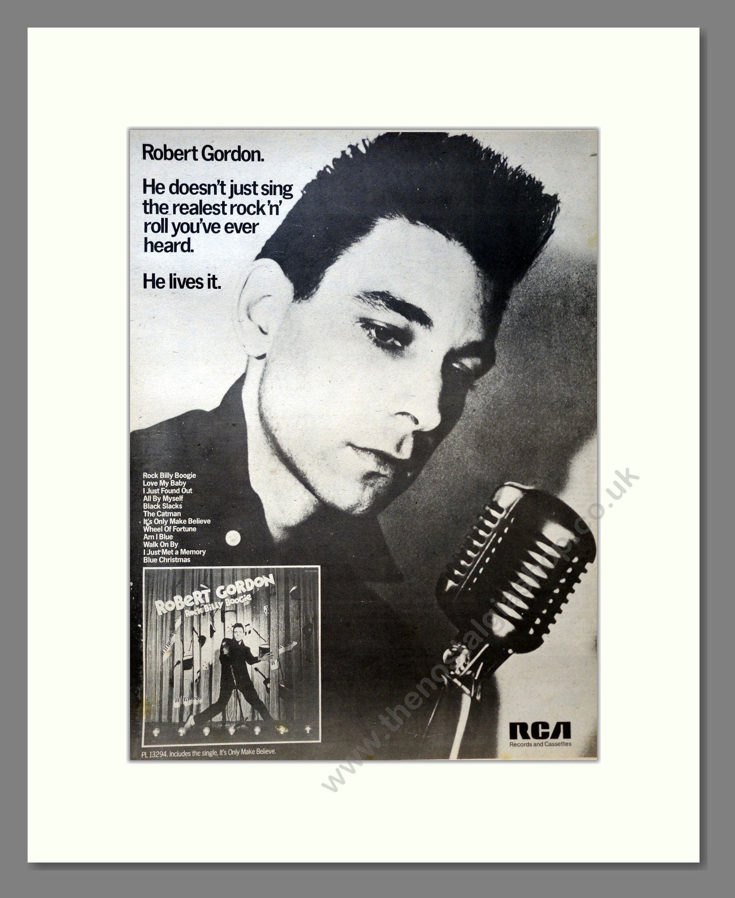 Robert Gordon - Rock Billy Boogie. Vintage Advert 1979 (ref AD18290)
