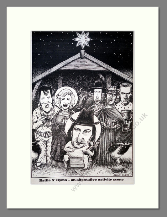 U2 - Rattle n Hymn Cartoon. Vintage Advert 1988 (ref AD18457)