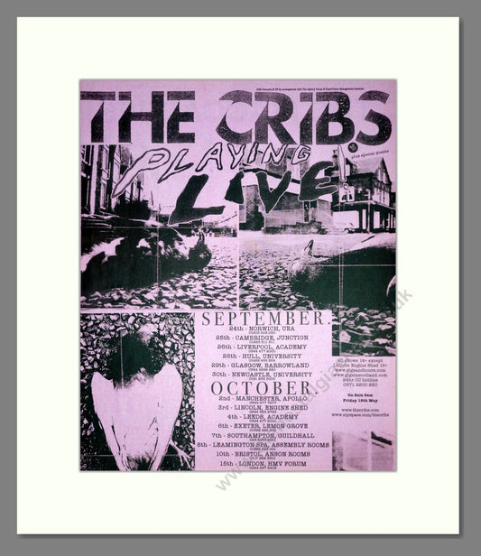 Cribs (The) - UK Tour. Vintage Advert 2009 (ref AD301989)