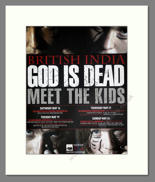 British India - God Is Dead Meet The Kids. Vintage Advert 2009 (ref AD301990)