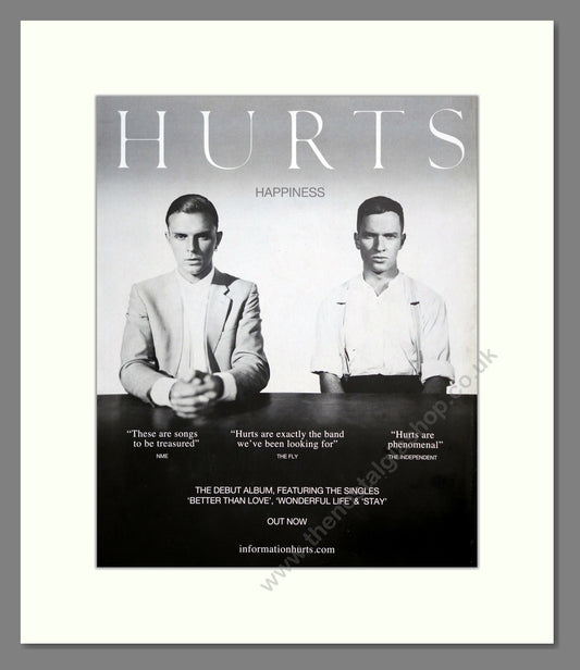 Hurts - Happiness. Vintage Advert 2010 (ref AD302001)