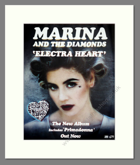 Marina And The Diamonds - Electra Heart . Vintage Advert 2012 (ref AD302002)