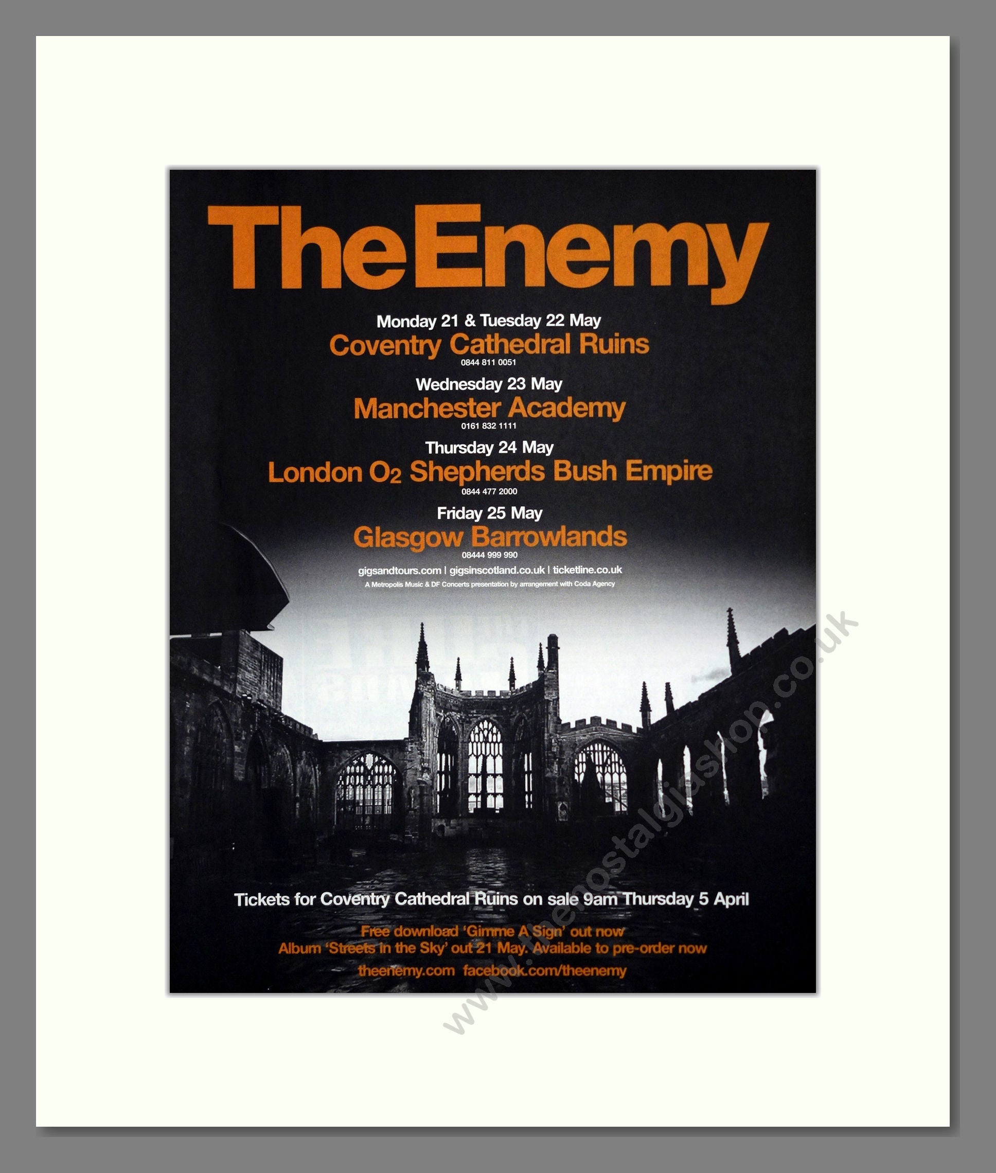 enemy-the-uk-tour-vintage-advert-2012-ref-ad302003-the