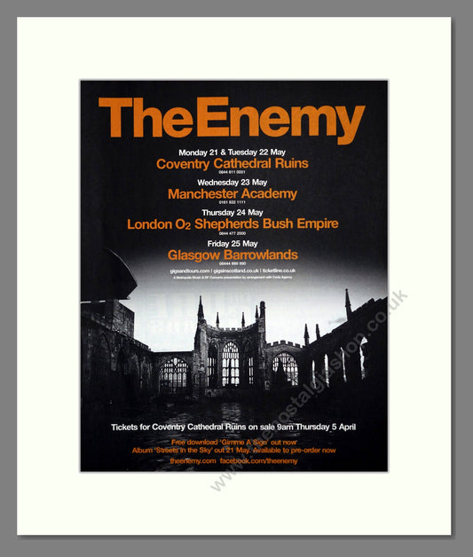 Enemy (The) - UK Tour. Vintage Advert 2012 (ref AD302003)