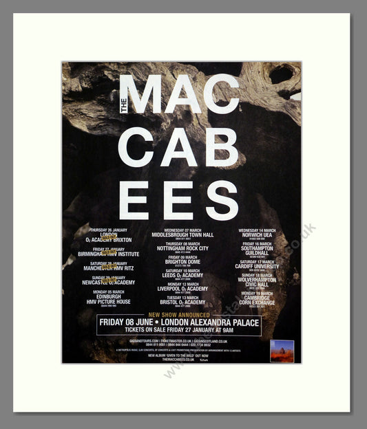 Maccabees (The) - UK Tour. Vintage Advert 2012 (ref AD302008)