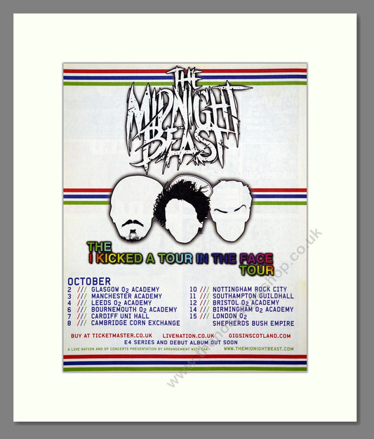 Midnight Beast - UK Tour. Vintage Advert 2012 (ref AD302009)