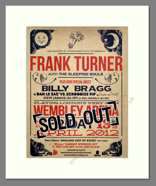 Frank Turner - Live At Wembley. Vintage Advert 2012 (ref AD302011)