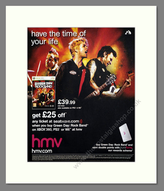 Green Day - Rockband. Vintage Advert 2010 (ref AD302012)