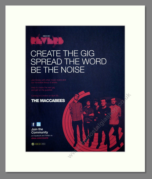 Maccabees (The) - Create The Gig. Vintage Advert 2010 (ref AD302013)