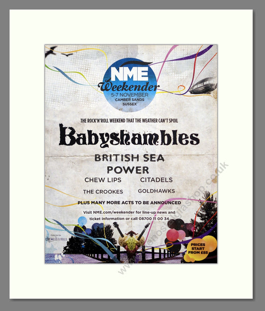 Babyshambles - NME Weekender. Vintage Advert 2010 (ref AD302015)