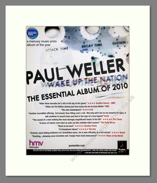 Paul Weller - Wake Up The Nation. Vintage Advert 2010 (ref AD302019)