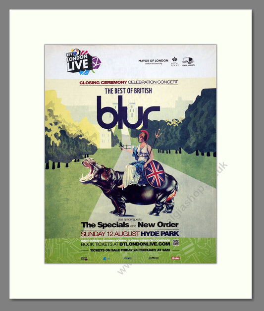 Blur - Hyde Park. Vintage Advert 2012 (ref AD302023)