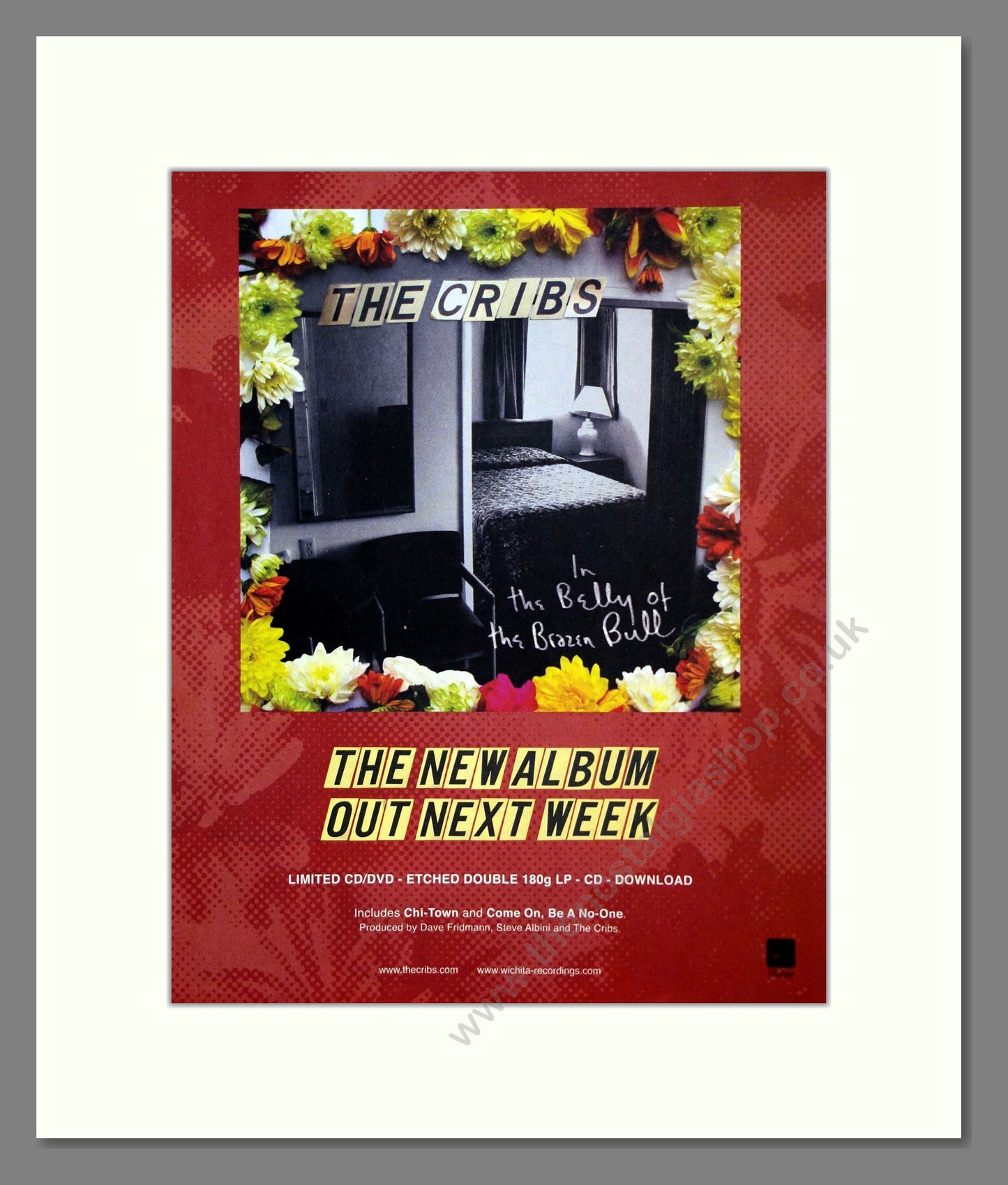 Cribs (The) - In The Belly Of The Brazen Bull. Vintage Advert 2012 (ref AD302024)