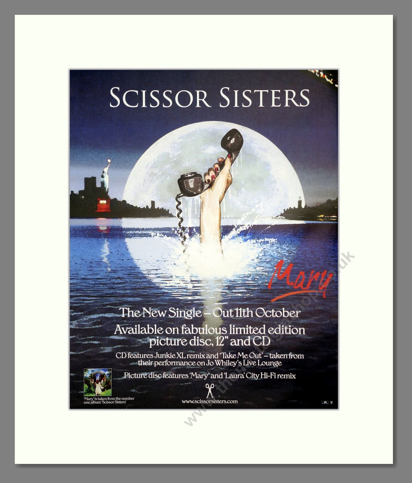 Scissor Sisters - Mary. Vintage Advert 2004 (ref AD302046)