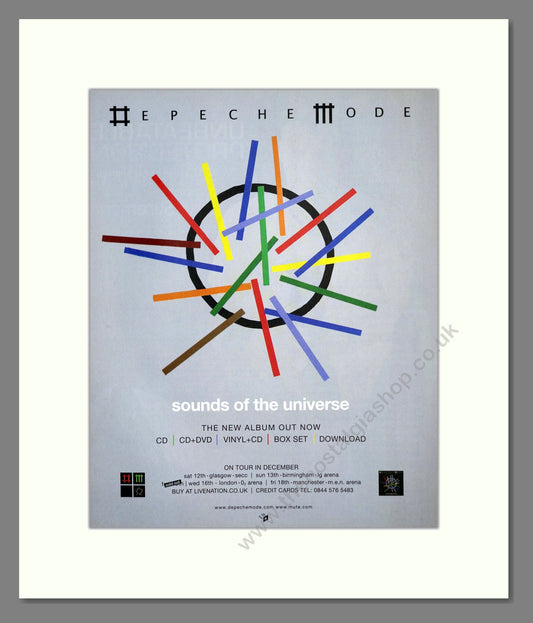 Depeche Mode - Sounds Of The Universe. Vintage Advert 2009 (ref AD302059)