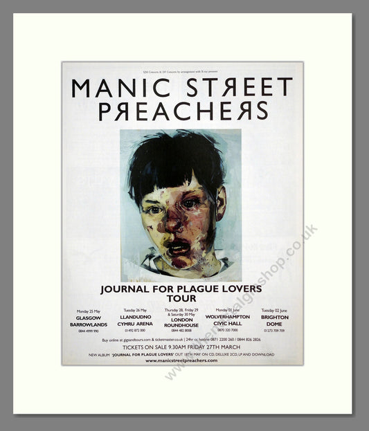 Manic Street Preachers - UK Tour. Vintage Advert 2009 (ref AD302066)