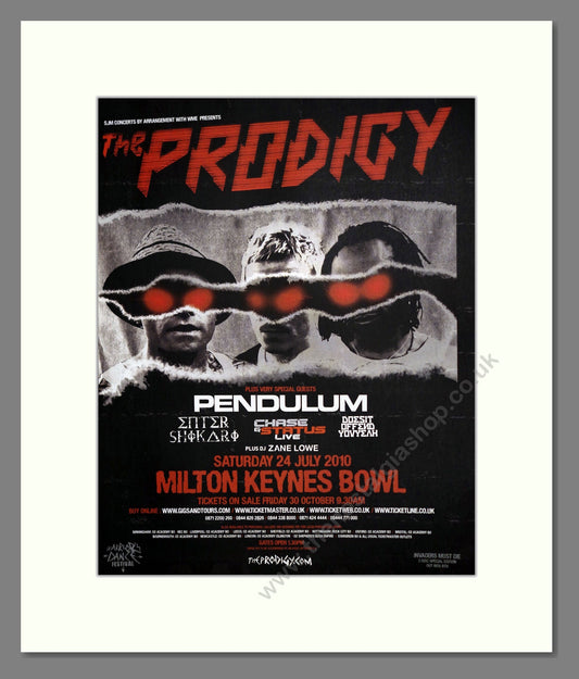 Prodigy (The) - Milton Keynes Bowl. Vintage Advert 2010 (ref AD302075)
