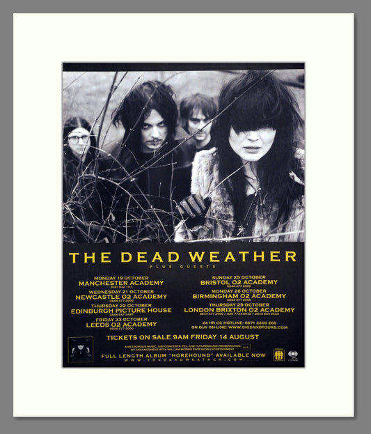 Dead Weather (The) - UK Tour. Vintage Advert 2009 (ref AD302086)