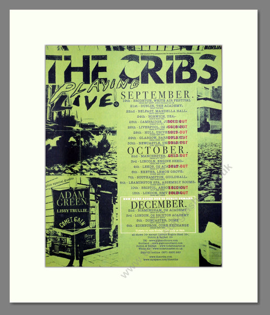 Cribs (The) - UK Tour. Vintage Advert 2009 (ref AD302094)