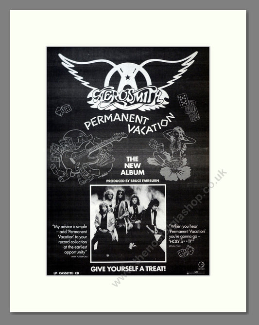 Aerosmith - Permanent Vacation. Vintage Advert 1987 (ref AD18527)