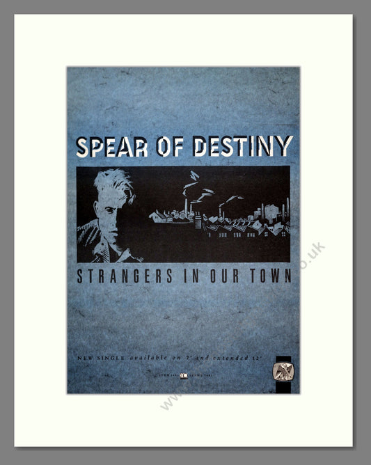 Spear Of Destiny - Strangers In Our Town. Vintage Advert 1987 (ref AD18536)