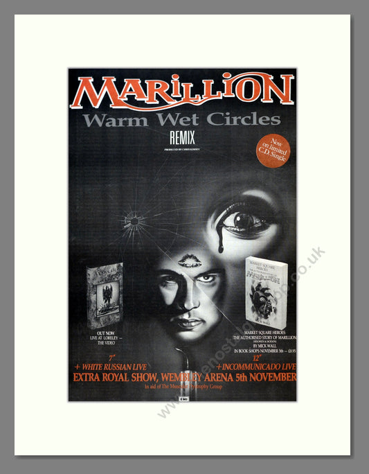 Marillion - Warm Wet Circles. Vintage Advert 1987 (ref AD18537)
