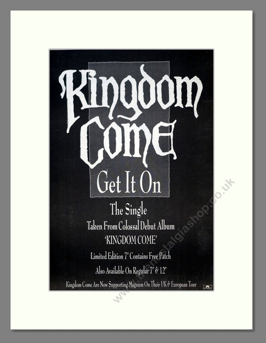 Kingdom Come - Get It On. Vintage Advert 1988 (ref AD18546)