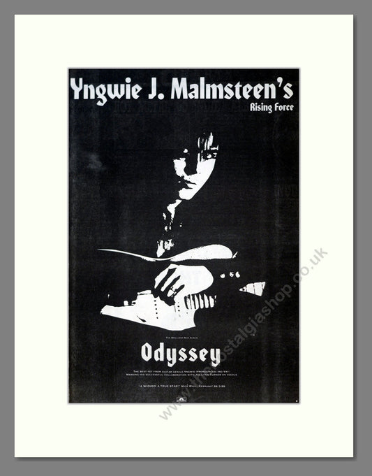 Yngwie Malmsteen - Odyssey. Vintage Advert 1988 (ref AD18547)
