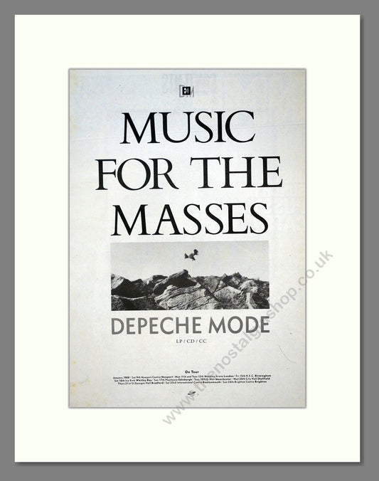Depeche Mode - Music For The Masses. Vintage Advert 1987 (ref AD18549)