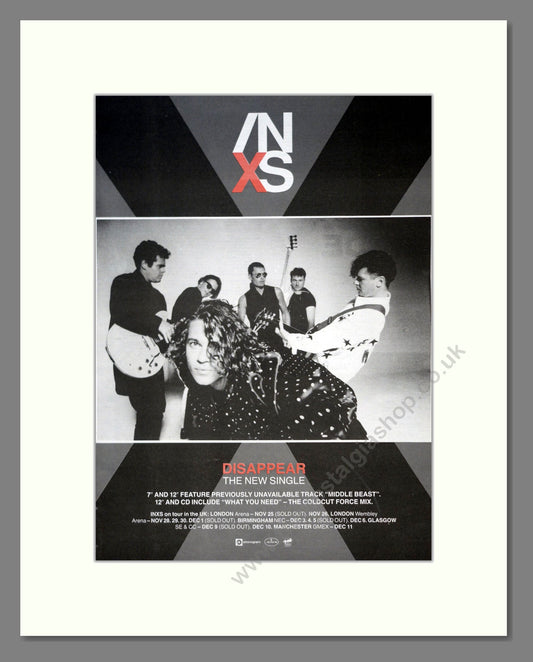 INXS - Disappear. Vintage Advert 1990 (ref AD18555)