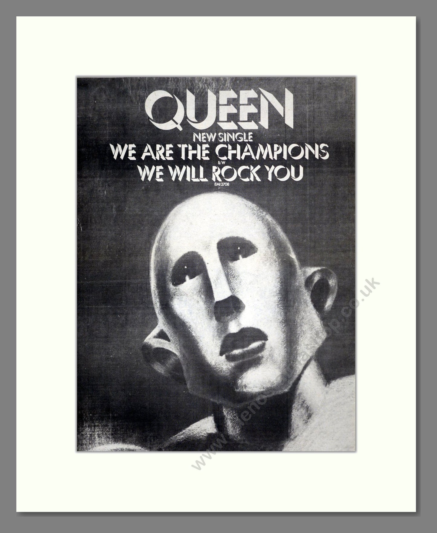 Queen - We Are The Champions / We Will Rock You. Vintage Advert 1977 (ref AD18588)