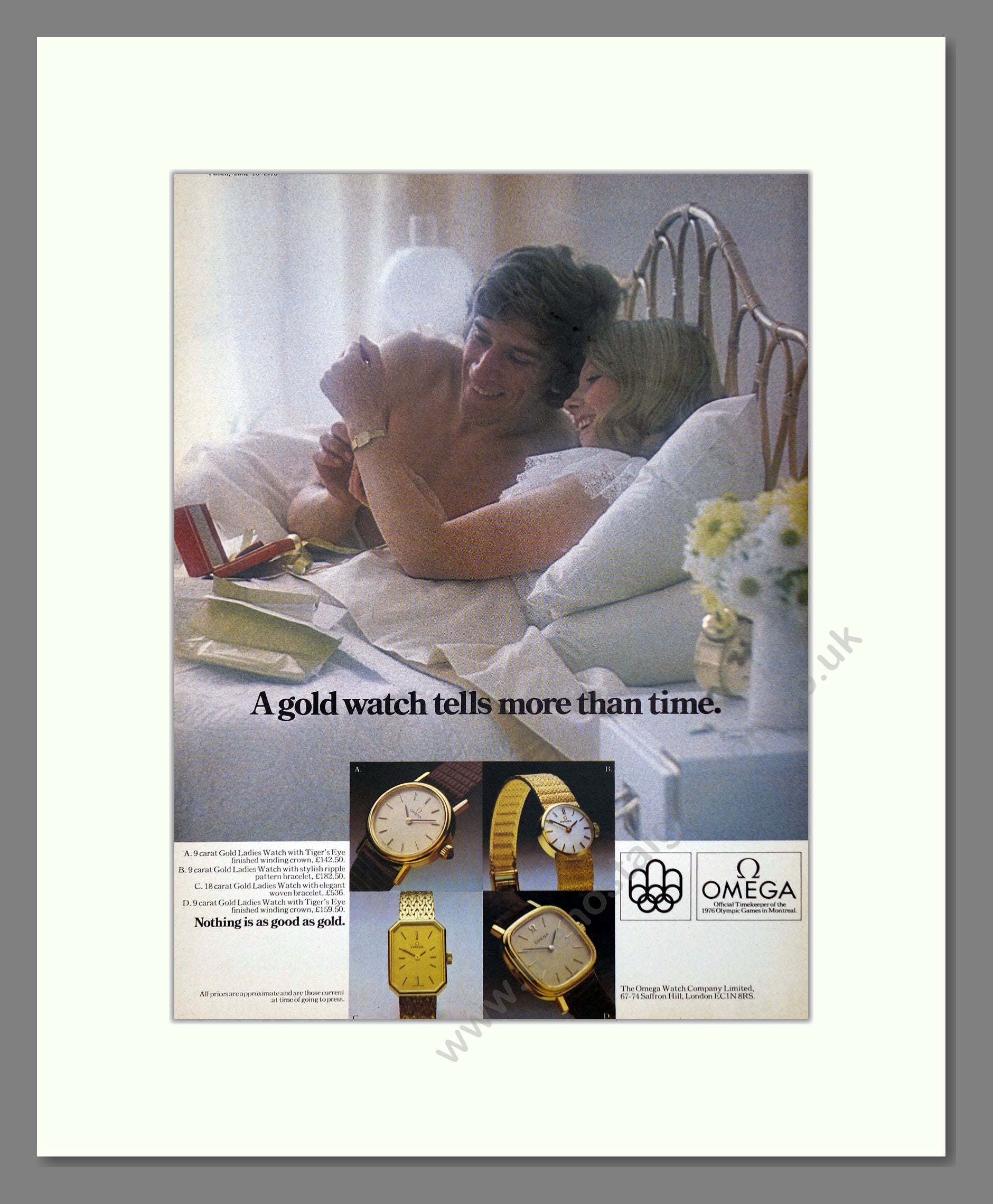 Omega Gold Vintage Advert 1976 (ref AD62301) – The