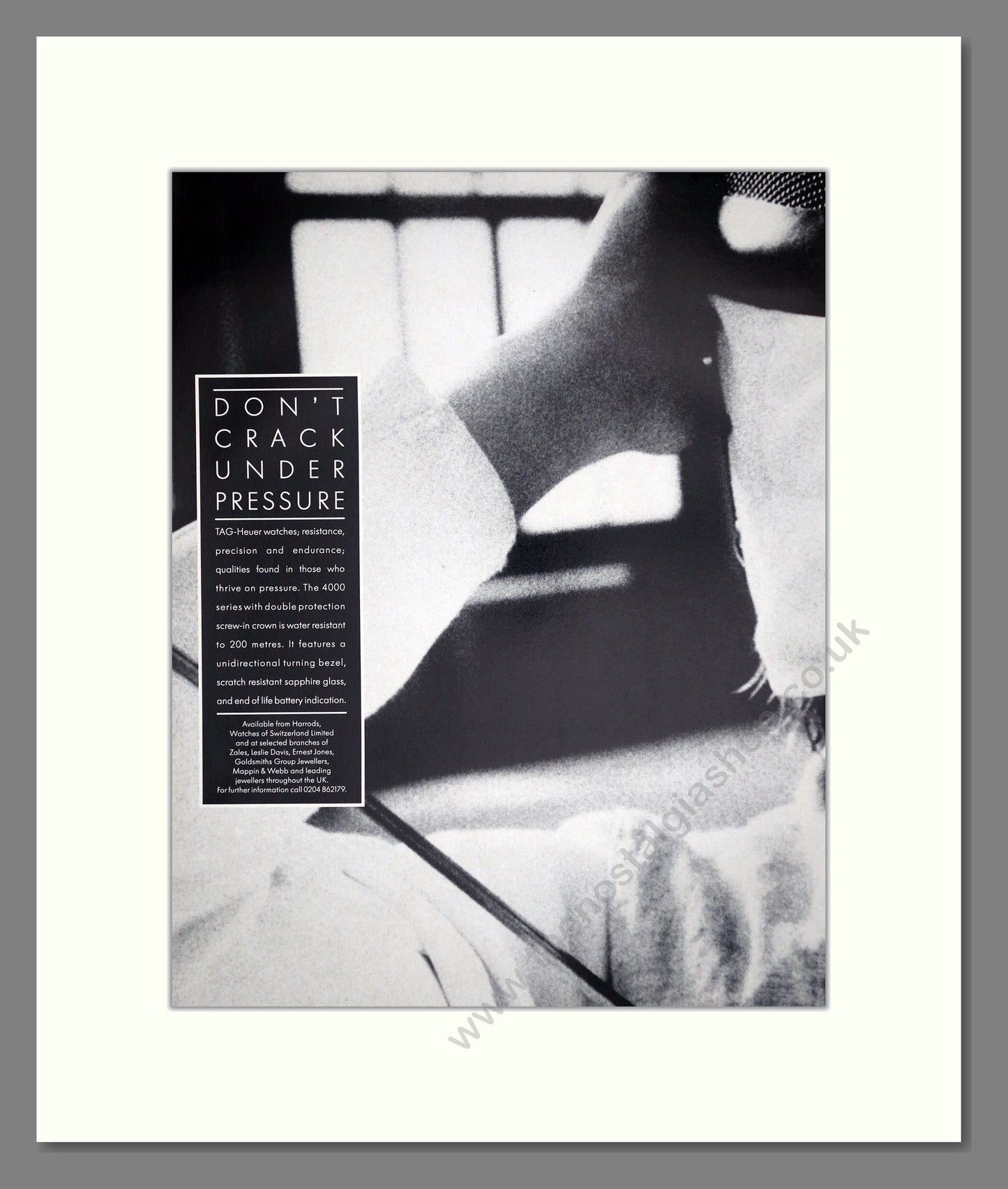 Tag Heuer - 4000 Series. Vintage Advert 1990 (ref AD62574) Double Advert