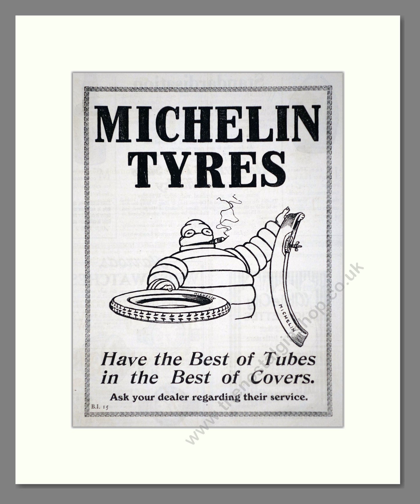 Michelin - Tyres Tubes and Covers. Vintage Advert 1919 (ref AD62605)