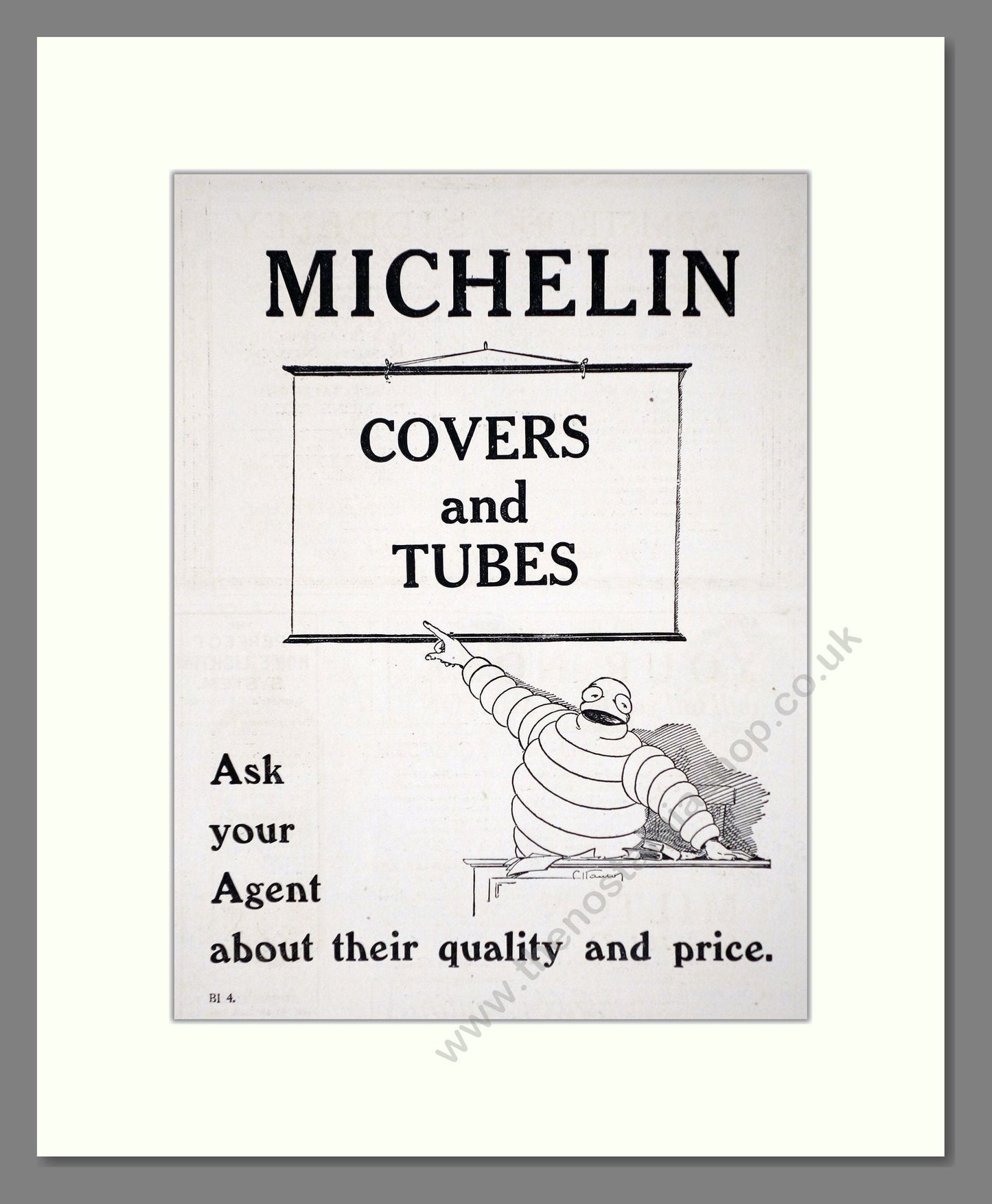 Michelin - Covers and Tubes. Vintage Advert 1919 (ref AD62619)
