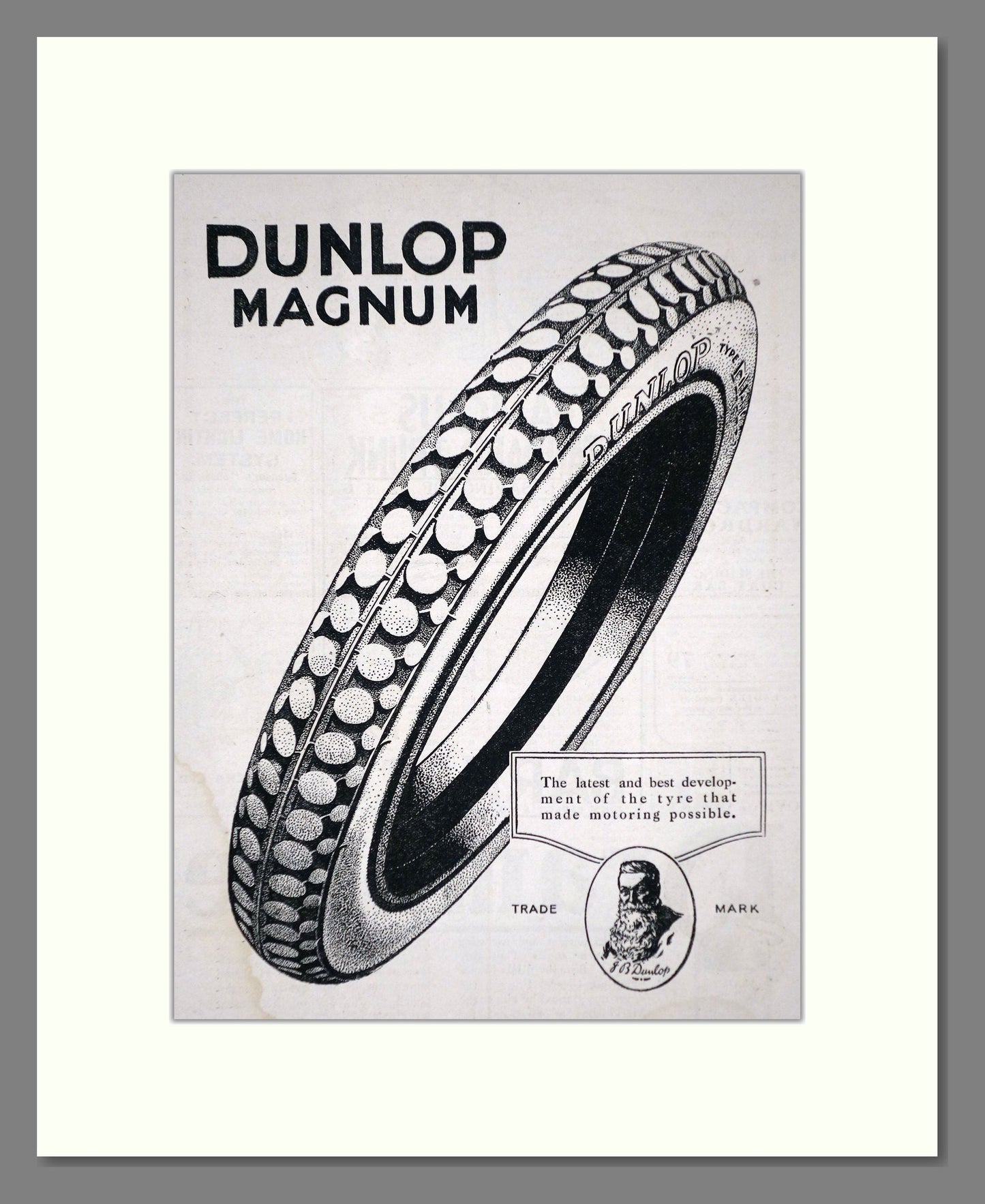 Dunlop - Magnum. Vintage Advert 1920 (ref AD62635)