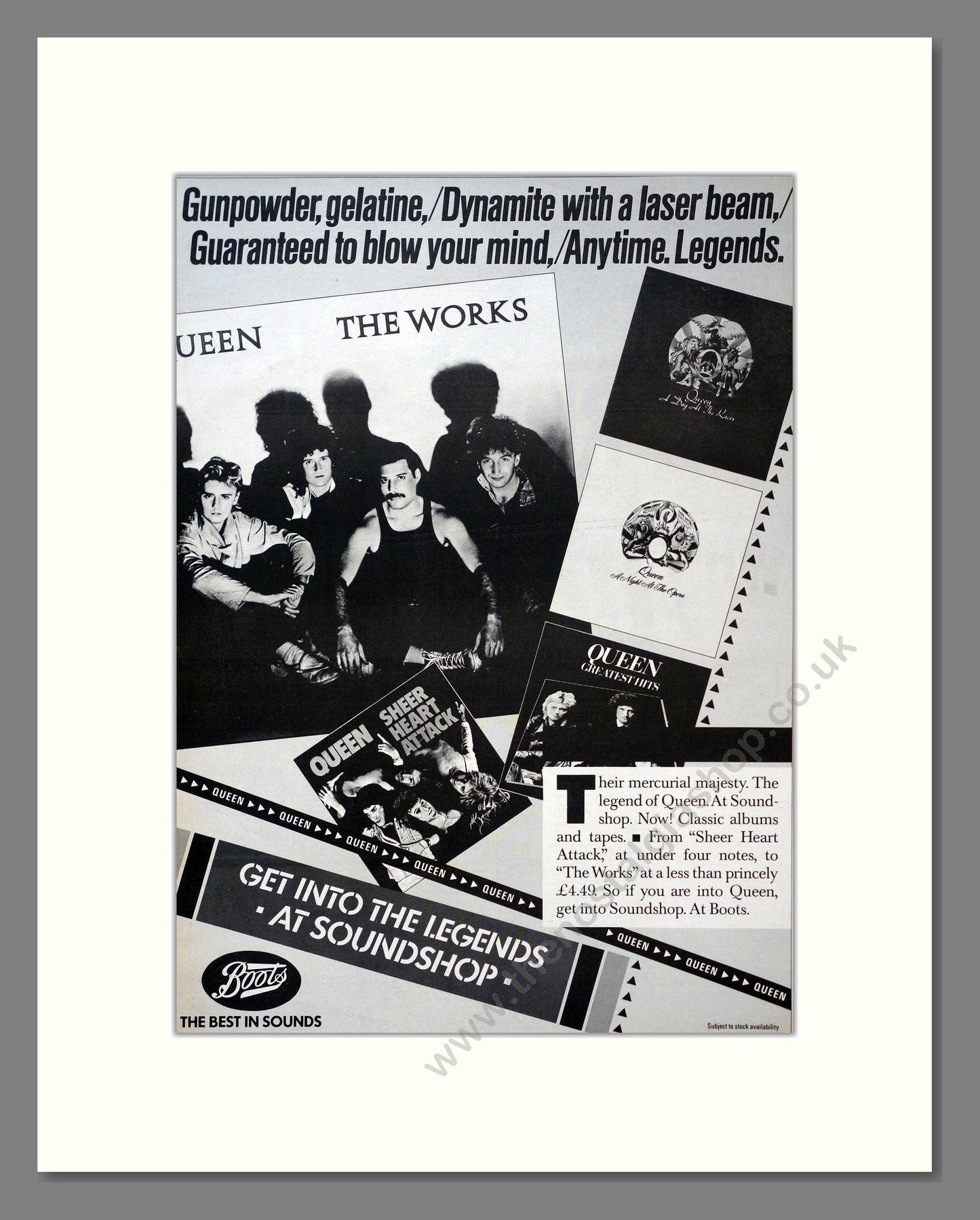 Queen - The Works. Vintage Advert 1984 (ref AD18776)