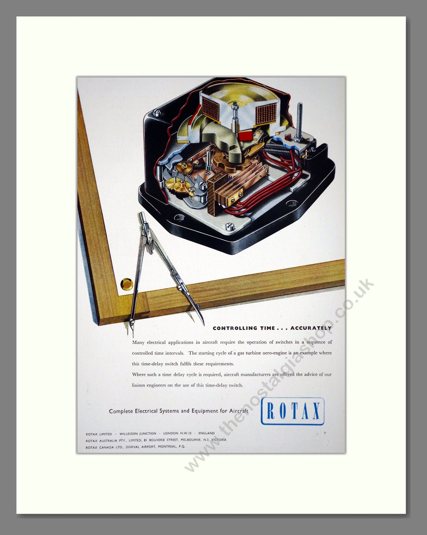 Rotax - Time Delay Switches. Vintage Advert 1949 (ref AD62682)