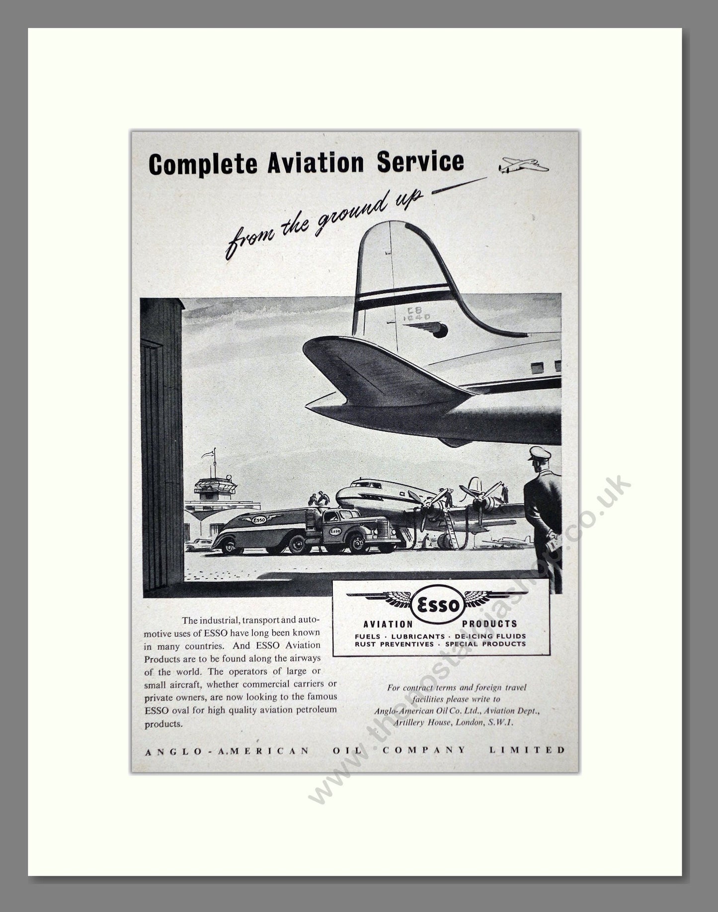 Esso - Aviation Products. Vintage Advert 1948 (ref AD62795)